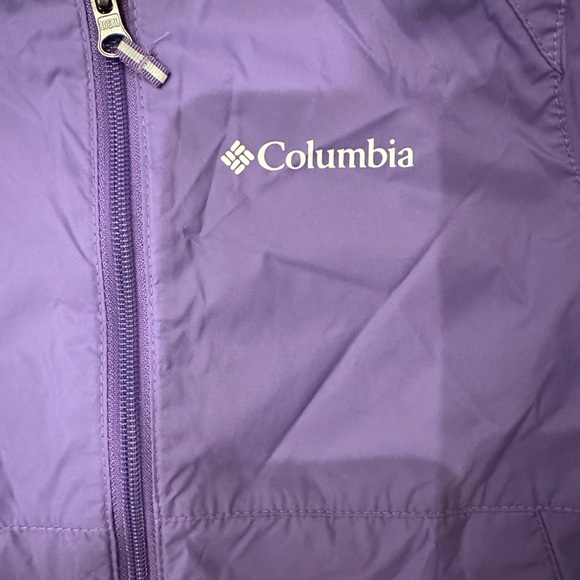 Columbia Kids Purple Raincoat Size 6/6X Waterproof - Picture 2 of 4